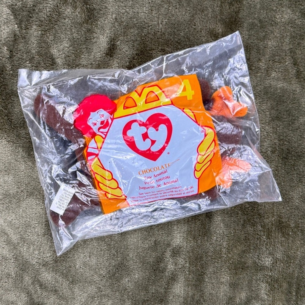 Vintage 1996 McDonalds Ty Teenie Beanie Baby Chocolate the Moose NIP Sealed #4